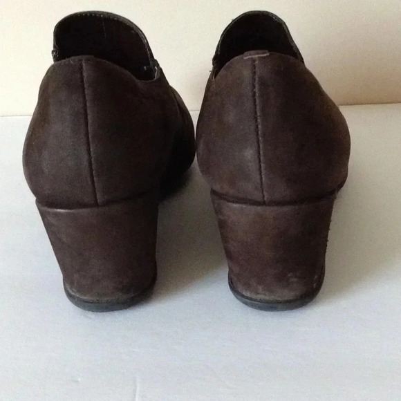 Antonio‎ Melani Women's Size 8.5 M  Wedge Ankle Boots Leather Suede Dark Brown - Picture 3 of 7